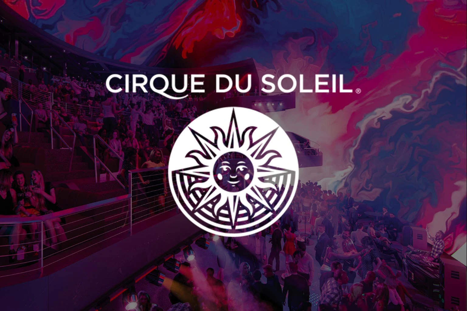 Cirque du Soleil logo on dome rendering