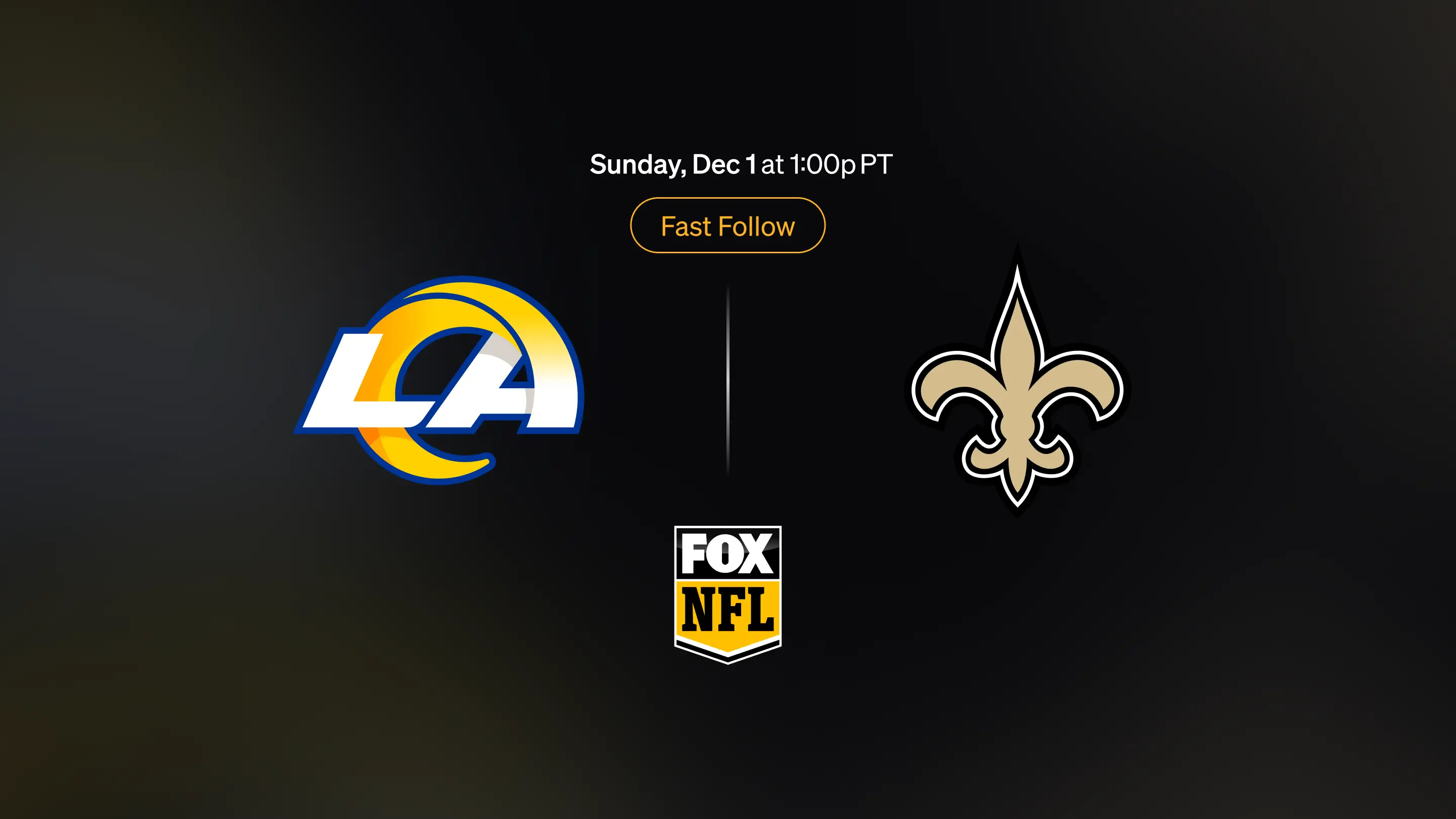 Rams saints live stream fox discount