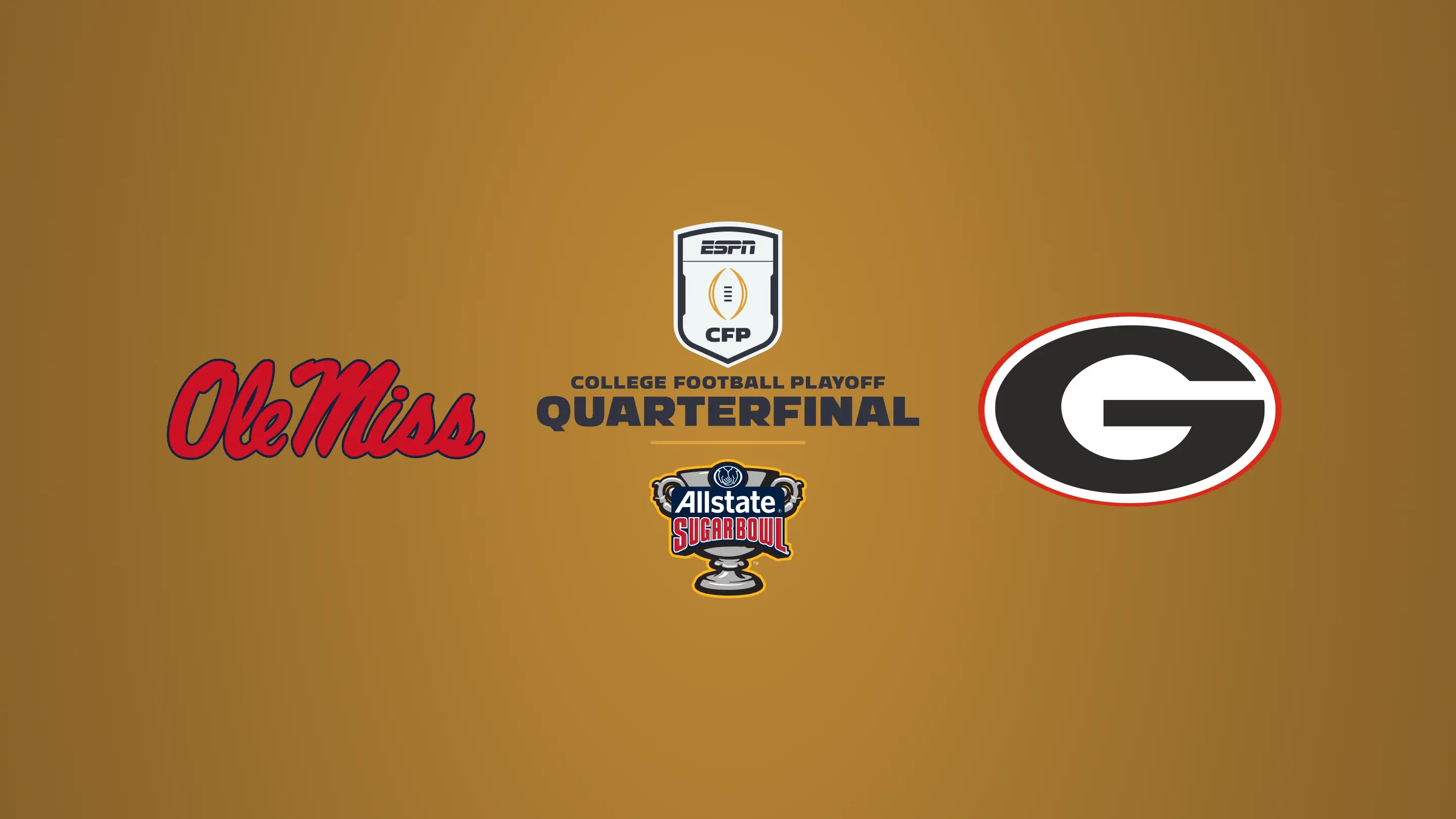 CFP: Allstate Sugar Bowl: #6 Ole Miss vs. #3 Georgia, image size:2880x1620